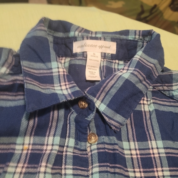 Ambiance Apparel Button Down Plaid shirt - Picture 1 of 9